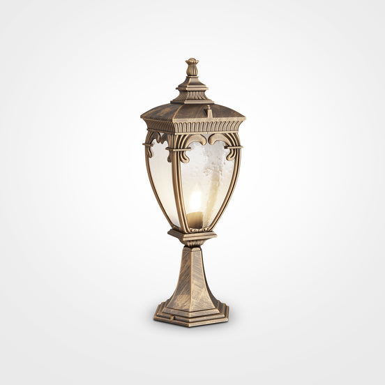 Maytoni Stâlp de grădină negru/auriu Fleur  Ø15cm, H 48,5cm