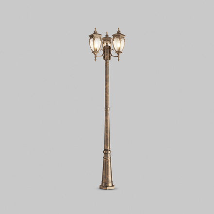 Maytoni Stâlp de grădină negru/auriu Fleur  Ø52,5cm, H 239cm