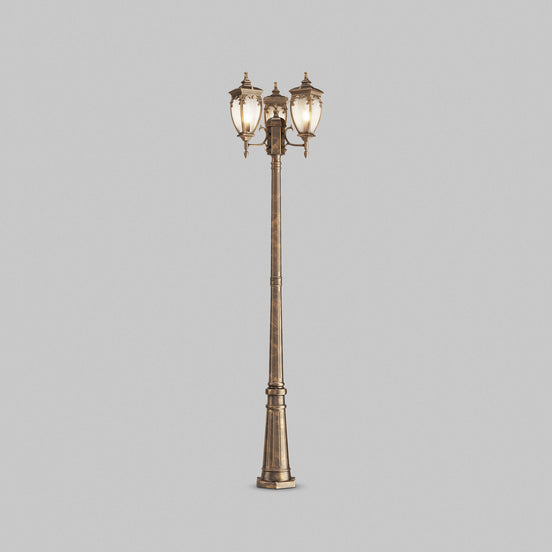 Maytoni Stâlp de grădină negru/auriu Fleur  Ø52,5cm, H 239cm