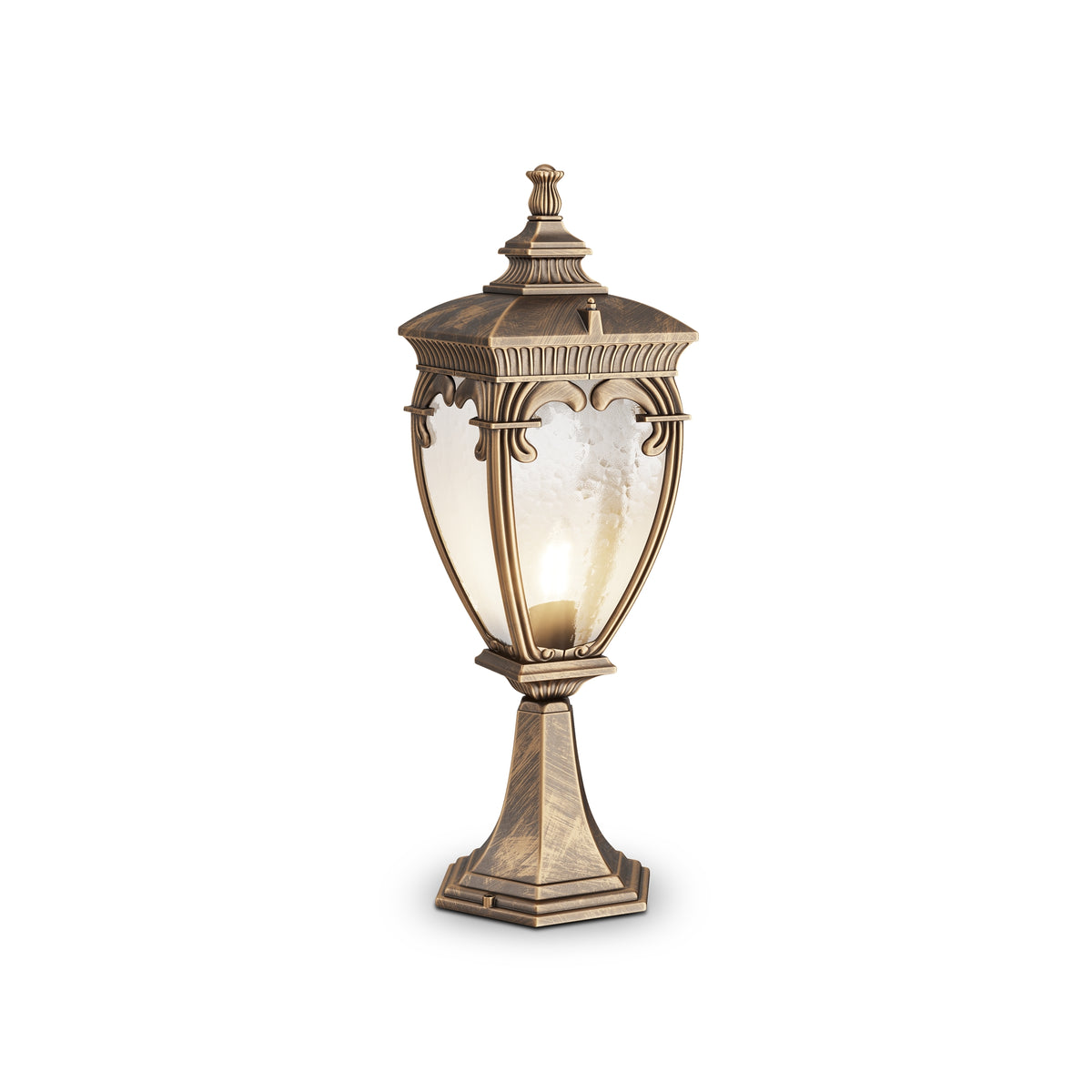 Maytoni Stâlp de grădină negru/auriu Fleur  Ø15cm, H 48,5cm