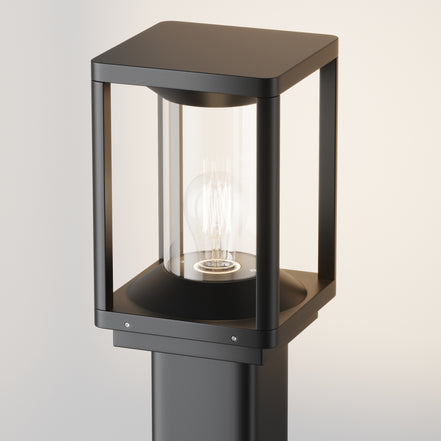 Maytoni Stâlp de grădină negru Cell 75Hx14,5 cm