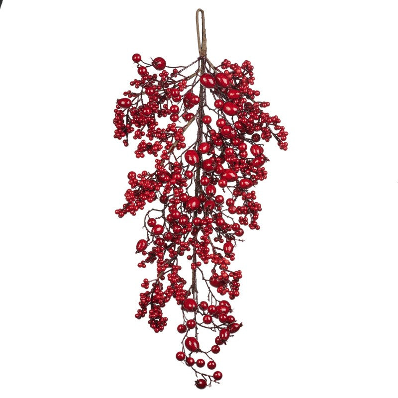 Ramura /Chiorchine fructe de padure rosu 70cm