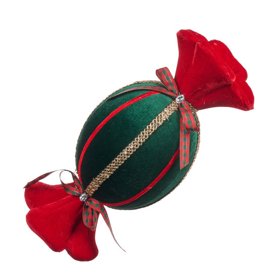 Acadea display de Craciun din tesut, verde/roșu, 38cm