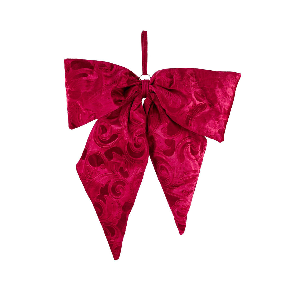 Fundiță decorativă frunze, burgundy, 50cm