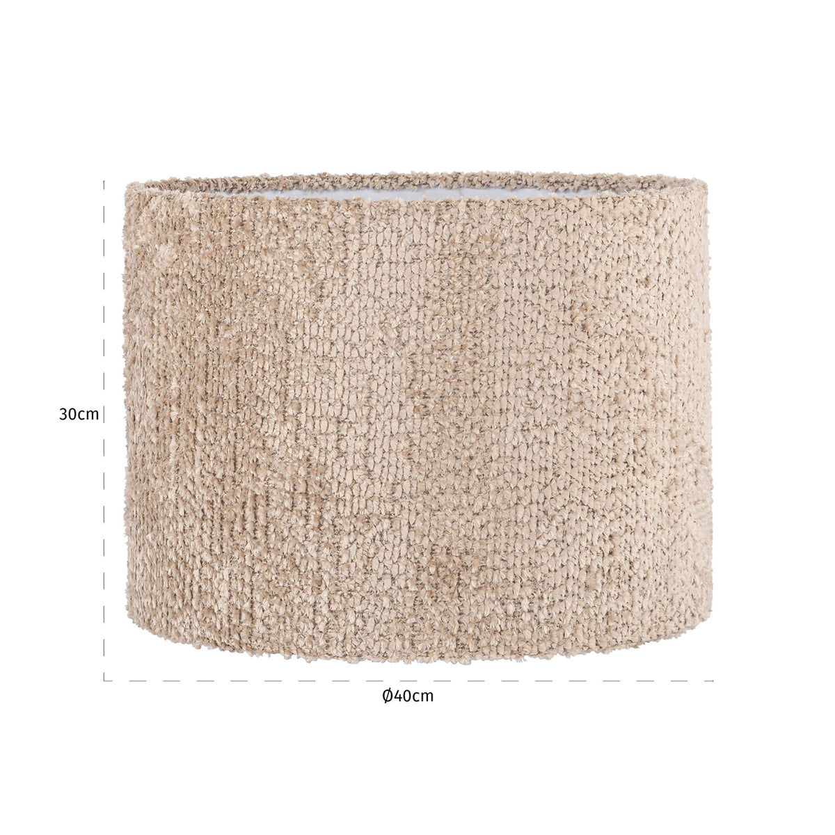 Abajur Emily, lovely bej, Ø 40 cm – desen tehnic cu dimensiuni