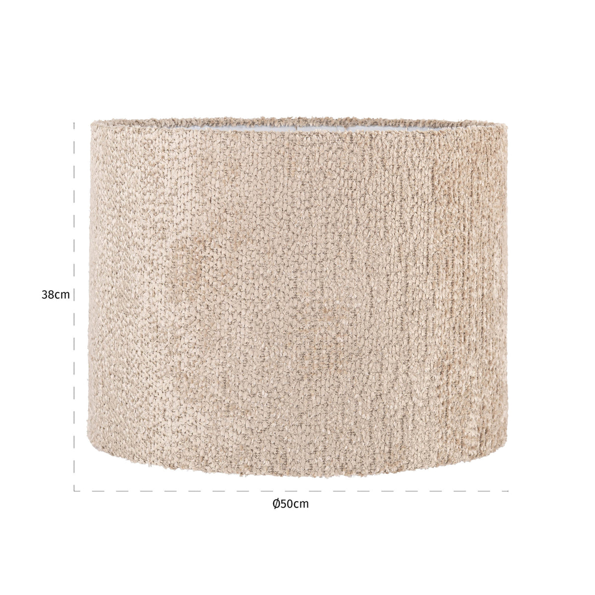 Abajur Emily, lovely bej, Ø 50 cm – desen tehnic cu dimensiuni