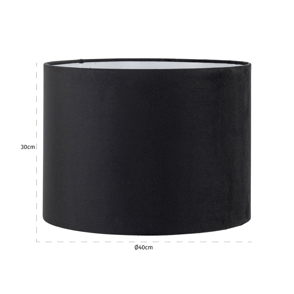 Abajur Jaylinn, negru, Ø 40 cm – desen tehnic cu dimensiuni