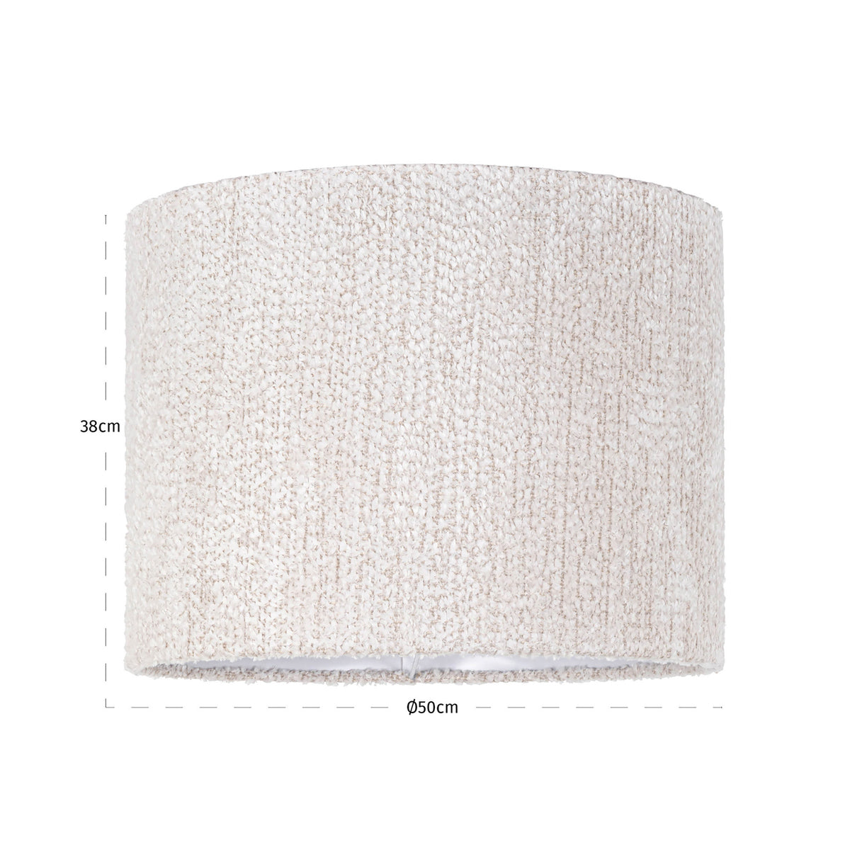 Abajur Marly, lovely crem, Ø 50 cm – desen tehnic cu dimensiuni
