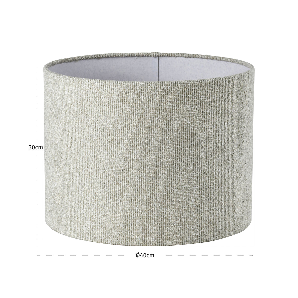 Abajur Zera, biscotti, Ø 40 cm – desen tehnic cu dimensiuni