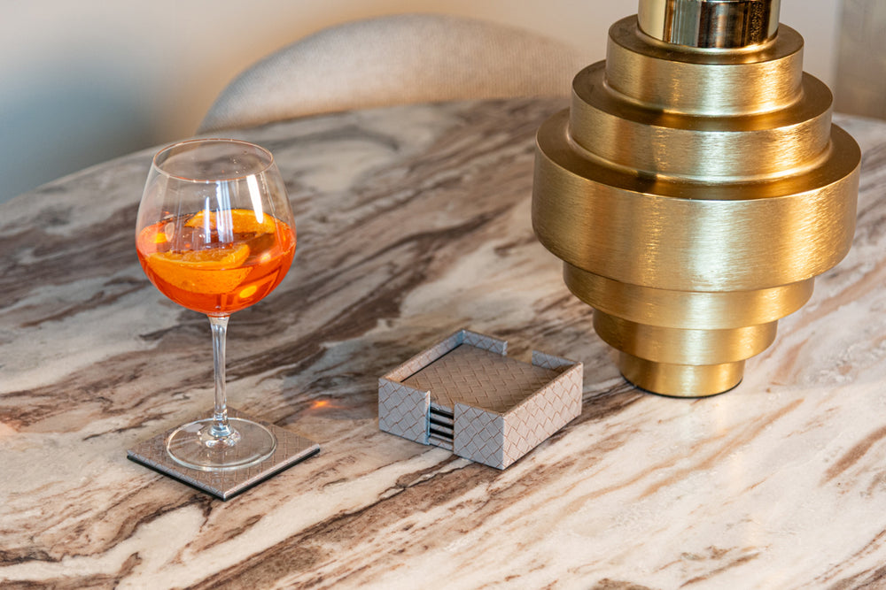 Accesoriu pentru vin și bar Vivi, gri (set de 4 suporturi pentru pahare)