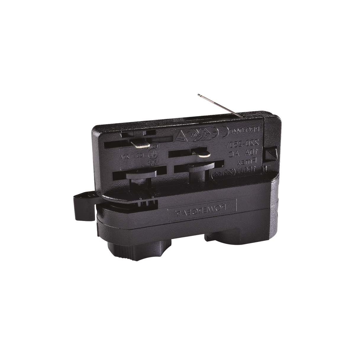 Adaptor pentru șină trifazat Link 3 poli On-Off, negru