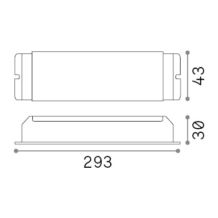 Alimentator 1-10V 100W 24Vdc – desen tehnic cu dimensiuni