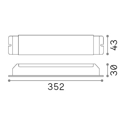 Alimentator 1-10V 150W 24Vdc – desen tehnic cu dimensiuni