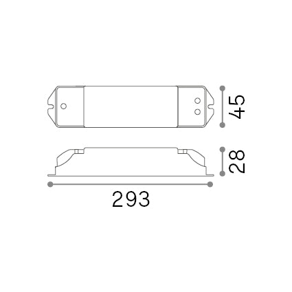 Alimentator 1-10V/Push 36W 24Vdc – desen tehnic cu dimensiuni