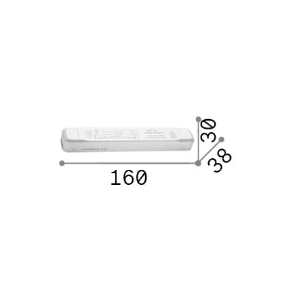 Alimentator Deva On-Off 75W 24Vdc – desen tehnic cu dimensiuni