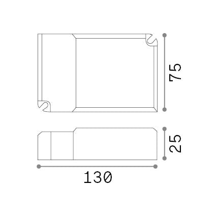 Alimentator Fly D90 1-10V 68W 1400mA – desen tehnic cu dimensiuni