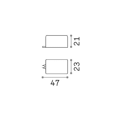 Alimentator IP65 On-Off 3W 700mA – desen tehnic cu dimensiuni