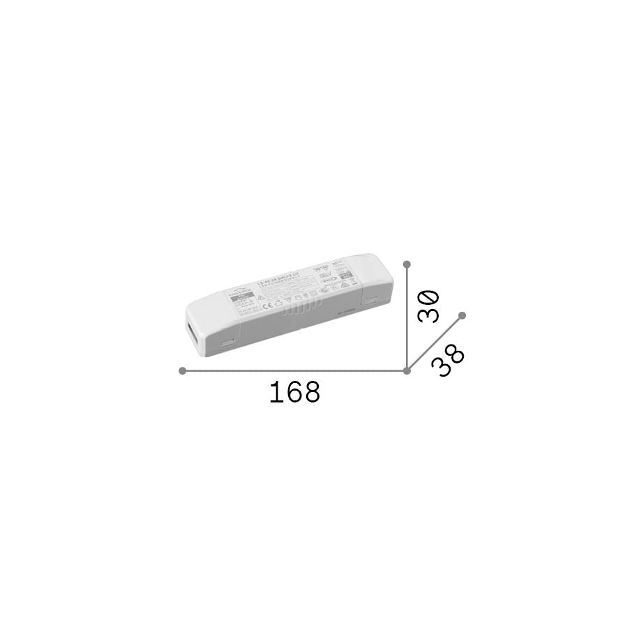 Alimentator LED Mapa DALI/Push 45W 24Vdc – desen tehnic cu dimensiuni