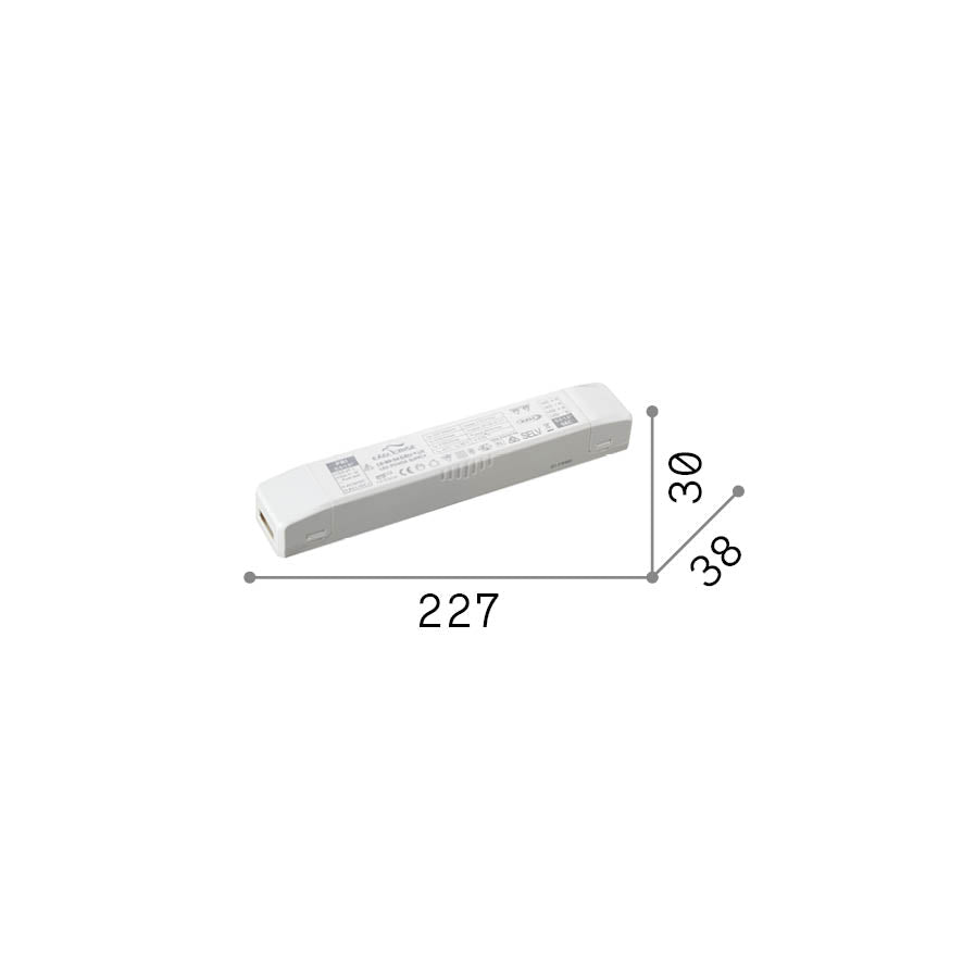 Alimentator LED Mapa DALI/Push 80W 24Vdc – desen tehnic cu dimensiuni