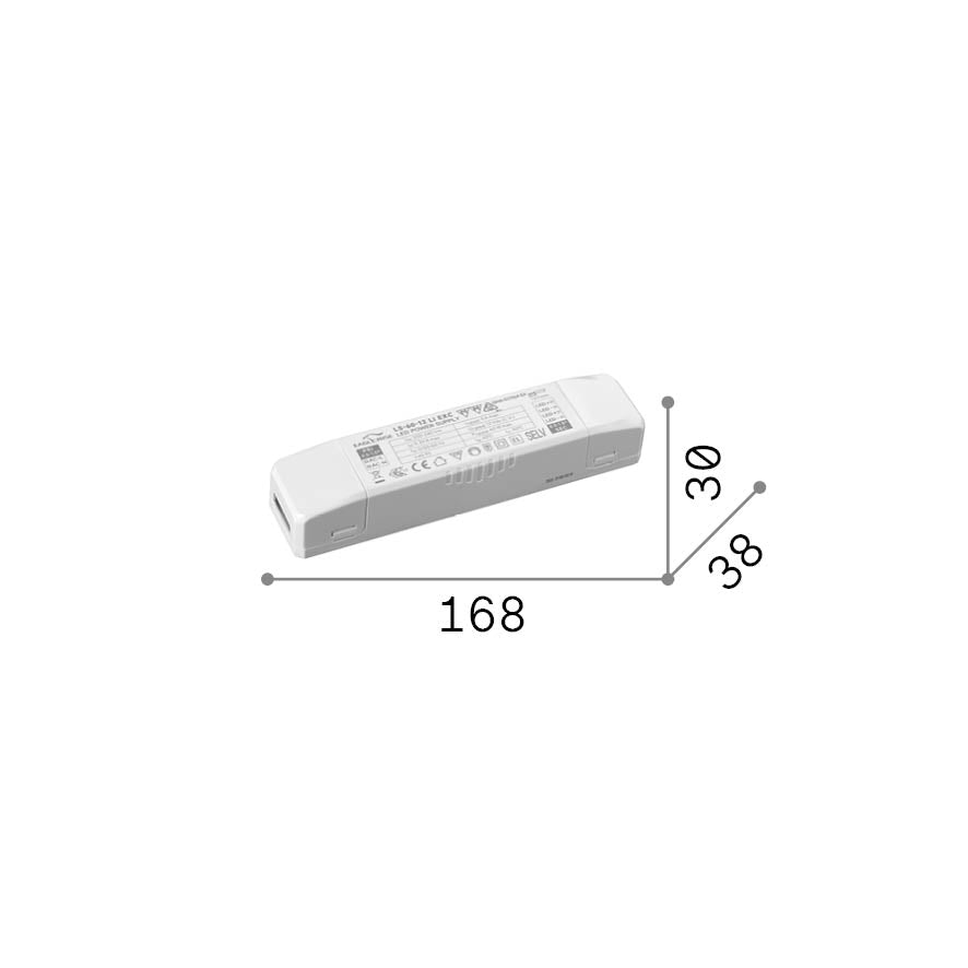 Alimentator Mapa/Post-it On-Off 60W 12Vdc – desen tehnic cu dimensiuni