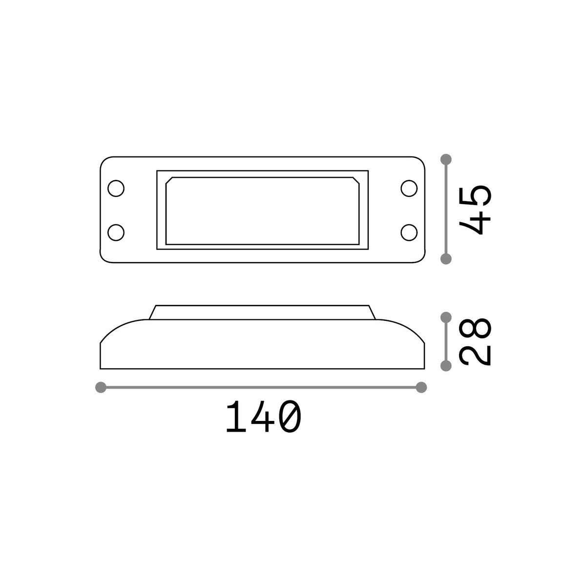 Alimentator On-Off 30W 24Vdc – desen tehnic cu dimensiuni