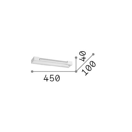 Aplică Balance AP D45, negru – desen tehnic cu dimensiuni