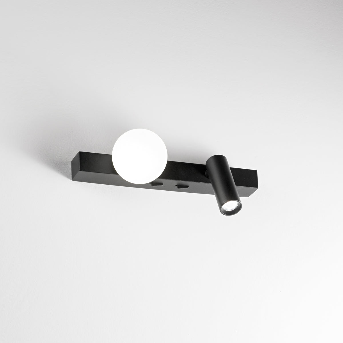 Aplică Binomio LED AP, negru – ambient