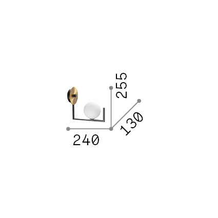 Aplică Birds AP1 – desen tehnic cu dimensiuni