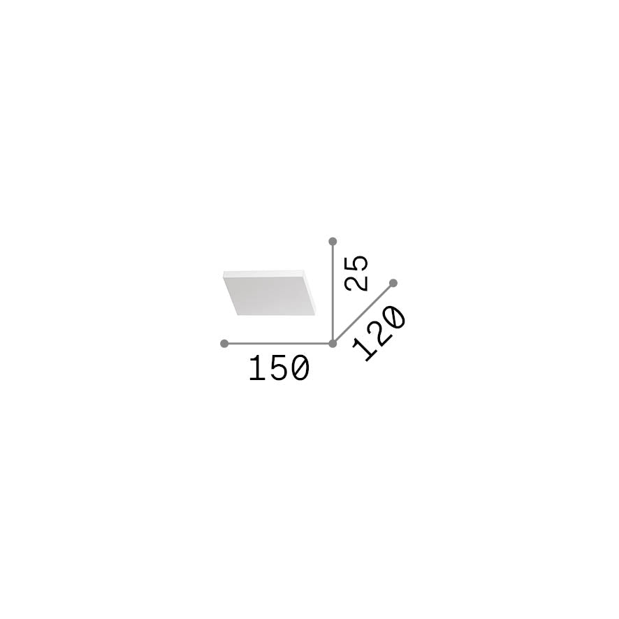 Aplică Block AP D150 – desen tehnic cu dimensiuni