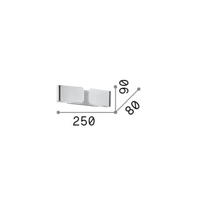Aplică Clip AP2 mini, alb – desen tehnic cu dimensiuni