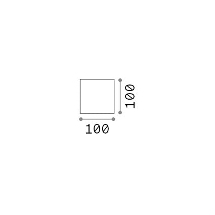 Aplică de exterior Atom AP D10 3000K, negru – desen tehnic cu dimensiuni