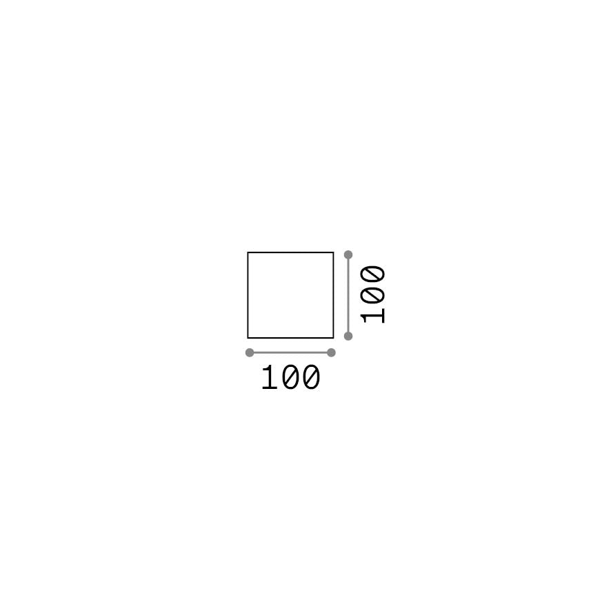 Aplică de exterior Atom AP D10 4000K, cafeniu – desen tehnic cu dimensiuni