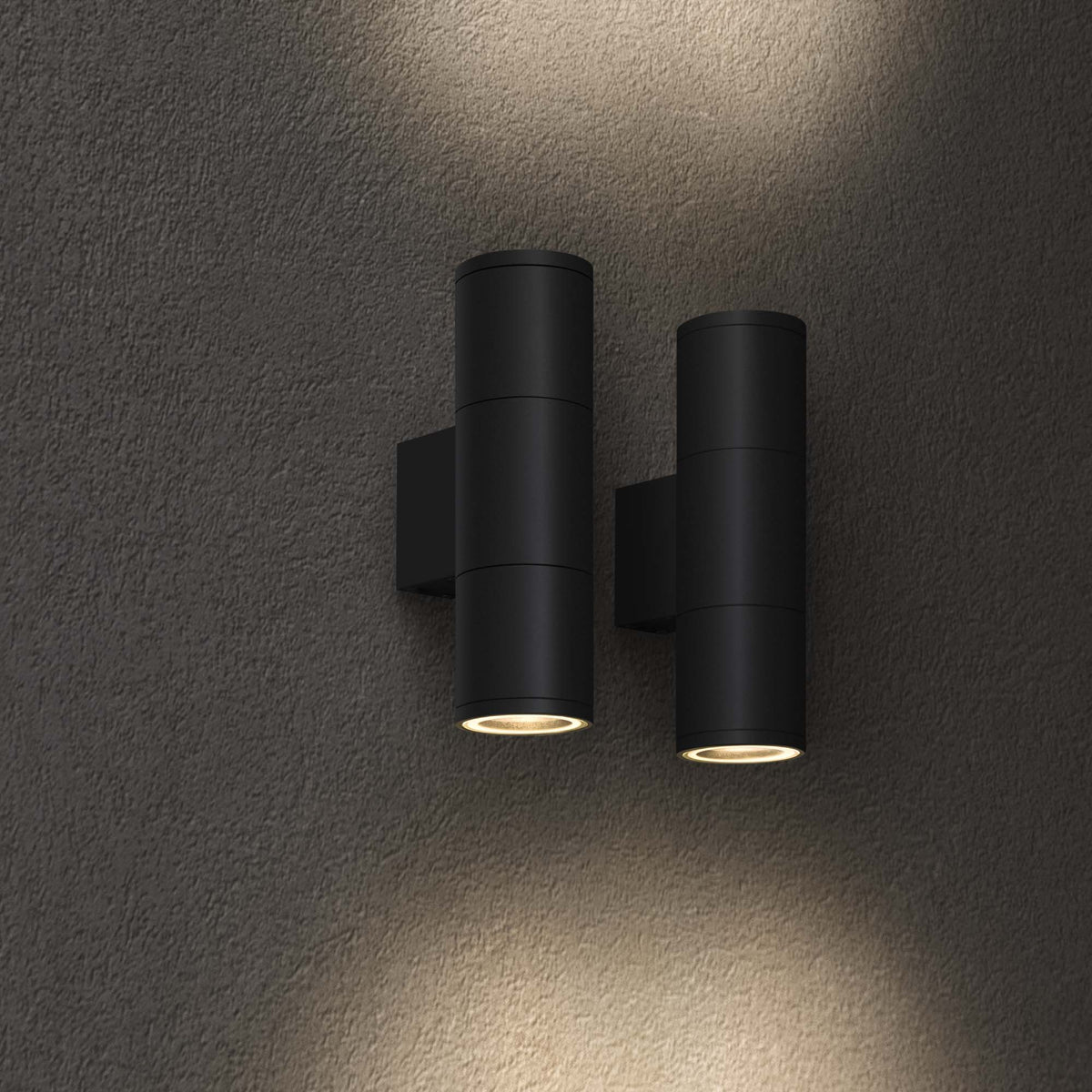 Aplică de exterior Gun AP2 mare, negru – ambient