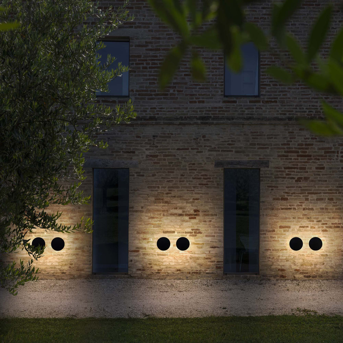 Aplică de exterior Punto AP D30, negru – ambient
