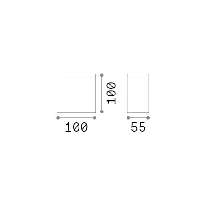 Aplică de exterior Snow AP 4000K – desen tehnic cu dimensiuni