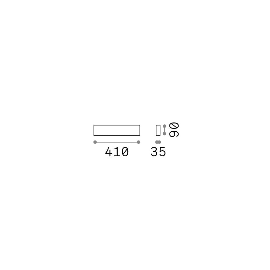 Aplică Delta AP4 D041, negru – desen tehnic cu dimensiuni