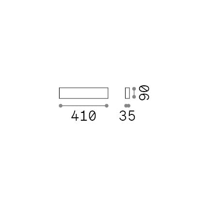 Aplică Delta LED AP D041 3000K, alb – desen tehnic cu dimensiuni