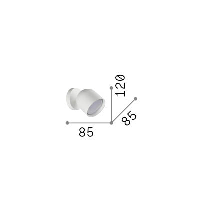 Aplică Dodo AP1, negru – desen tehnic cu dimensiuni