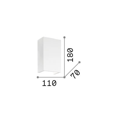 Aplică Flash AP1 High – desen tehnic cu dimensiuni
