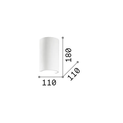 Aplică Flash AP1 rotundă – desen tehnic cu dimensiuni