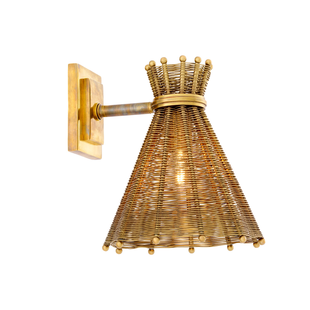 Aplică Kon Tiki, finisaj alamă vintage
