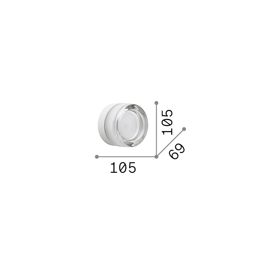 Aplică Lolly AP1, gri – desen tehnic cu dimensiuni