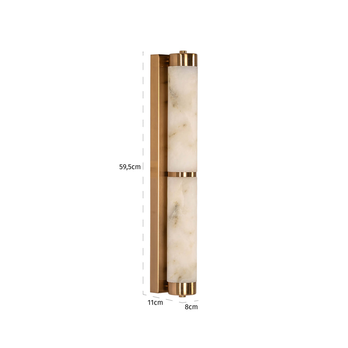 Aplică Lycke, auriu – desen tehnic cu dimensiuni