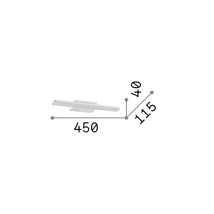 Aplică Make-Up AP D45 – desen tehnic cu dimensiuni