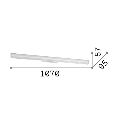 Aplică Pretty AP D107 – desen tehnic cu dimensiuni
