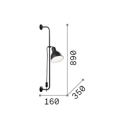 Aplică Shower AP1 – desen tehnic cu dimensiuni