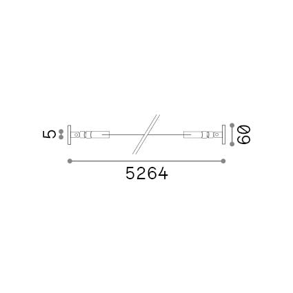 Bandă flexibilă Tesi 8 mm 5 m, oțel – desen tehnic cu dimensiuni