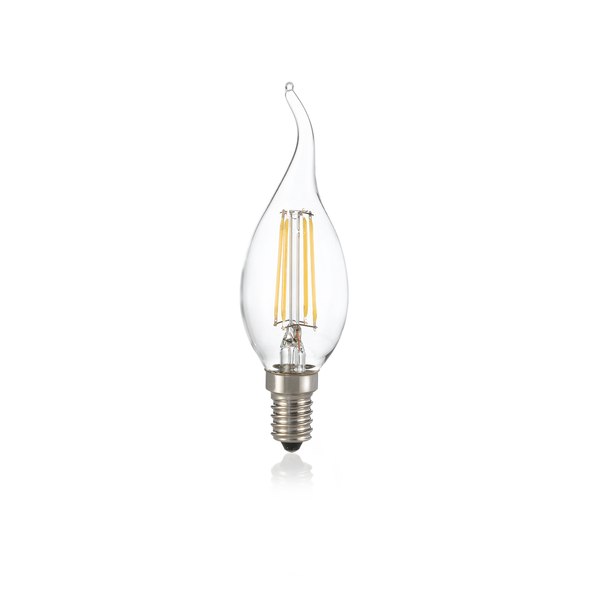 Bec LED E14 lumânare 4W 4000K CRI80, transparent
