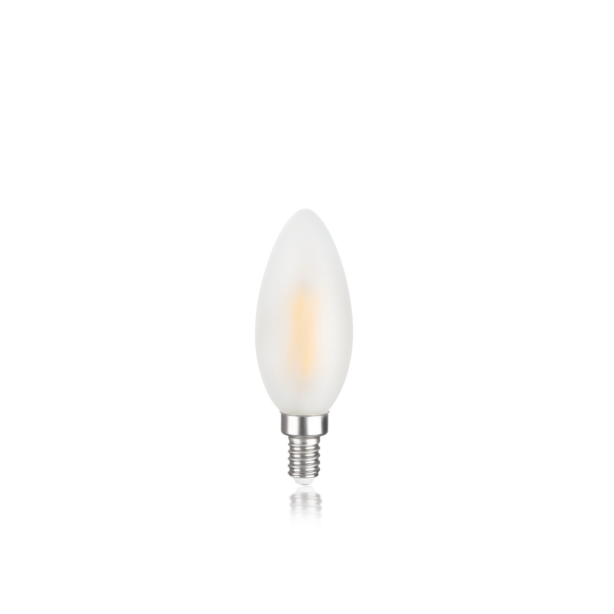 Bec LED E14 măslină 4W 3000K CRI80, satinat