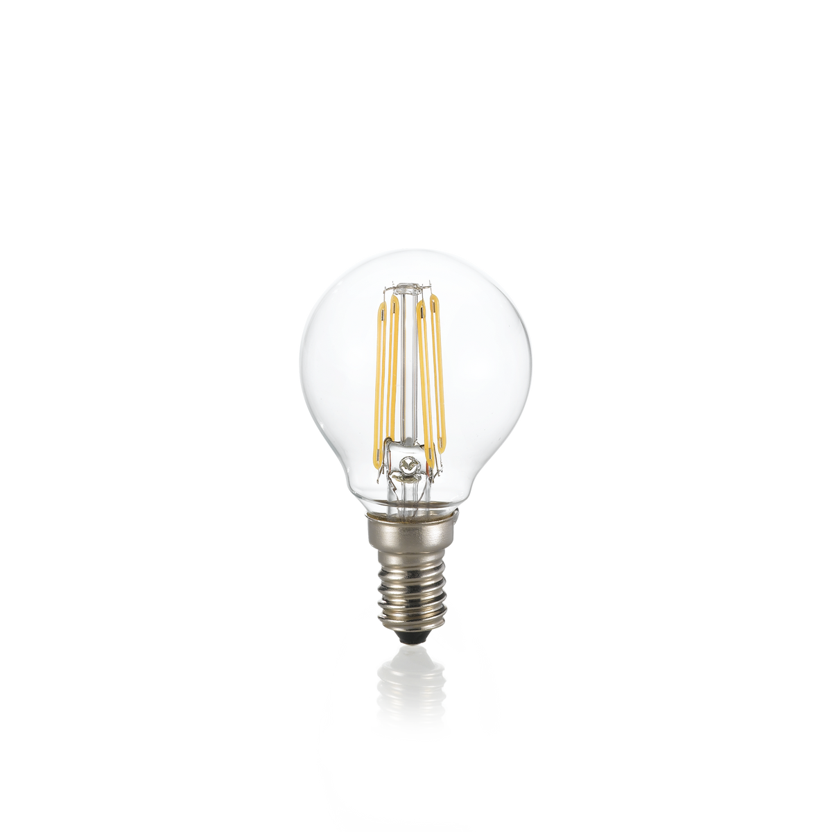 Bec LED E14 sferic 4W 3000K CRI80, transparent